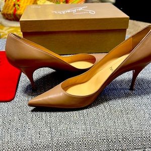 Christian Louboutin Brown Pointed Toe Heels